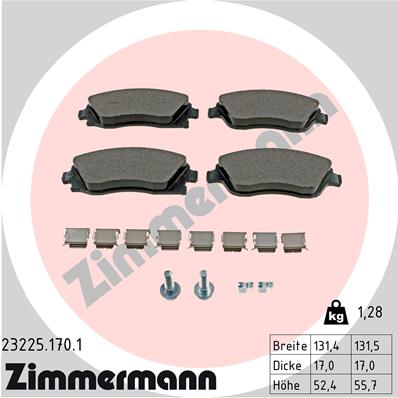 ZIMMERMANN Első fékbetét 23225.170.1_ZIM