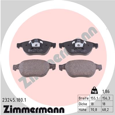 ZIMMERMANN Első fékbetét 23245.180.1_ZIM