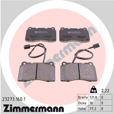 ZIMMERMANN Első fékbetét 23273.160.1_ZIM