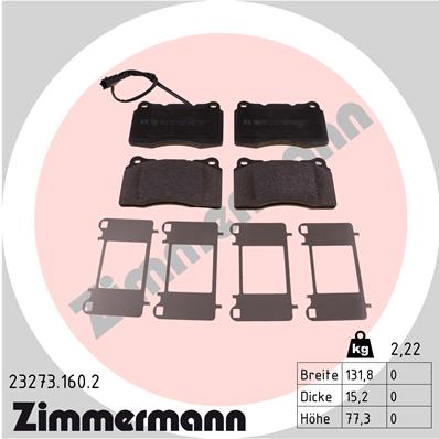 ZIMMERMANN Első fékbetét 23273.160.2_ZIM