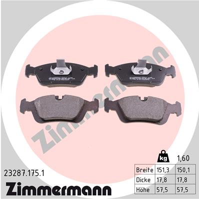 ZIMMERMANN Első fékbetét 23287.175.1_ZIM