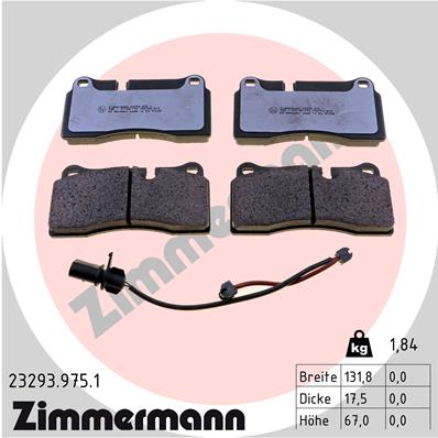 ZIMMERMANN Fékbetét, mind 23293.975.1_ZIM