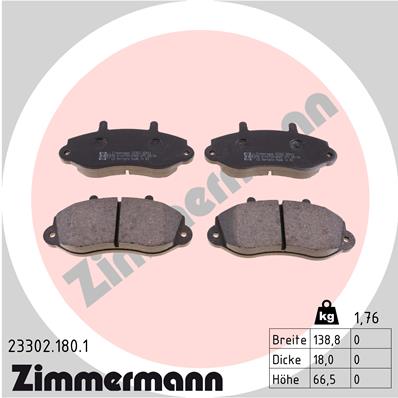 ZIMMERMANN Első fékbetét 23302.180.1_ZIM