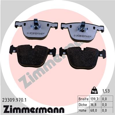 ZIMMERMANN Hátsó fékbetét 23309.970.1_ZIM