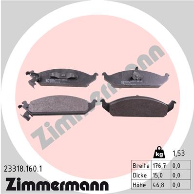 ZIMMERMANN Első fékbetét 23318.160.1_ZIM