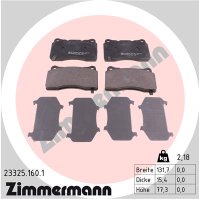 ZIMMERMANN Első fékbetét 23325.160.1_ZIM