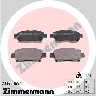 ZIMMERMANN Első fékbetét 23348.165.1_ZIM