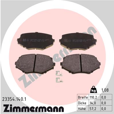 ZIMMERMANN Első fékbetét 23354.140.1_ZIM