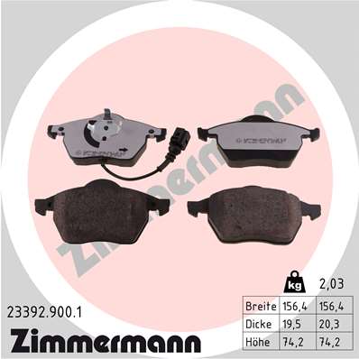 ZIMMERMANN Első fékbetét 23392.900.1_ZIM