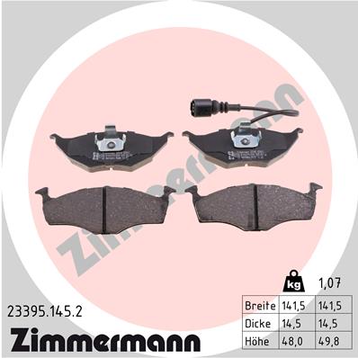 ZIMMERMANN Első fékbetét 23395.145.2_ZIM