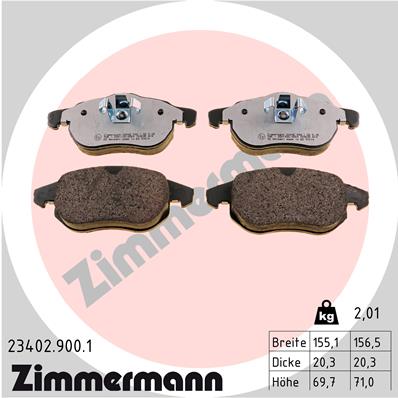 ZIMMERMANN Fékbetét, mind 23402.900.1_ZIM