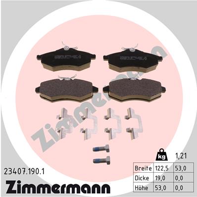 ZIMMERMANN Első fékbetét 23407.190.1_ZIM