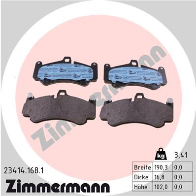 ZIMMERMANN Első fékbetét 23414.168.1_ZIM