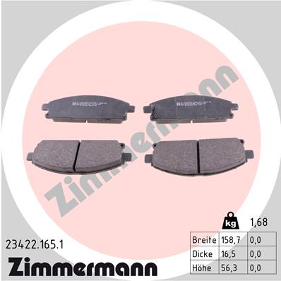 ZIMMERMANN Első fékbetét 23422.165.1_ZIM