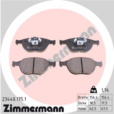 ZIMMERMANN Első fékbetét 23440.175.1_ZIM