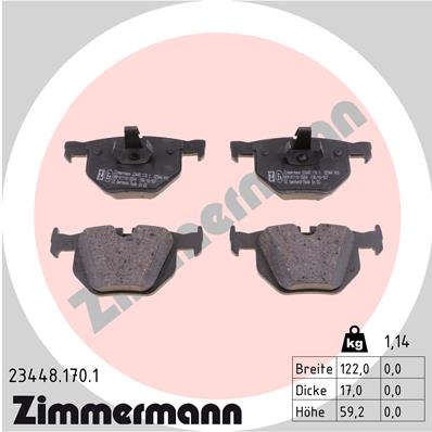 ZIMMERMANN Hátsó fékbetét 23448.170.1_ZIM