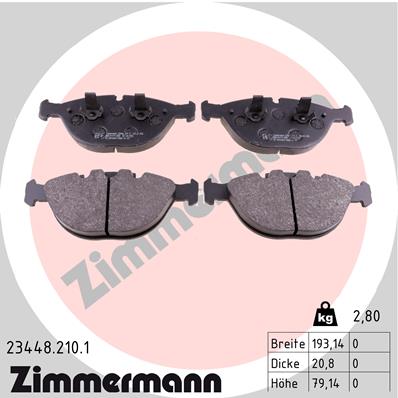 ZIMMERMANN Első fékbetét 23448.210.1_ZIM