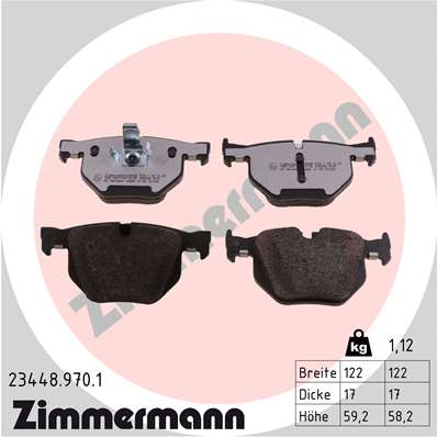 ZIMMERMANN Hátsó fékbetét 23448.970.1_ZIM