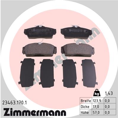 ZIMMERMANN Első fékbetét 23463.170.1_ZIM