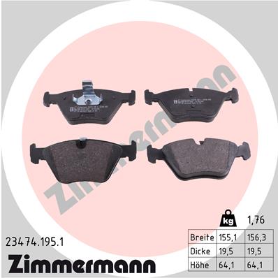 ZIMMERMANN Első fékbetét 23474.195.1_ZIM