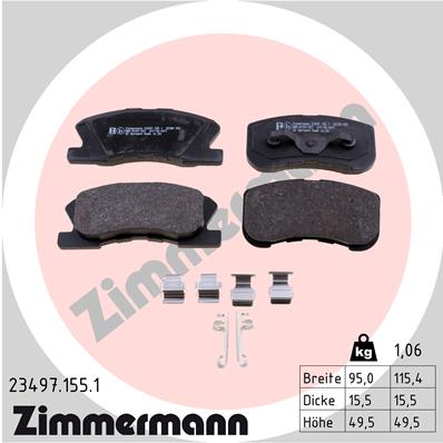 ZIMMERMANN Első fékbetét 23497.155.1_ZIM