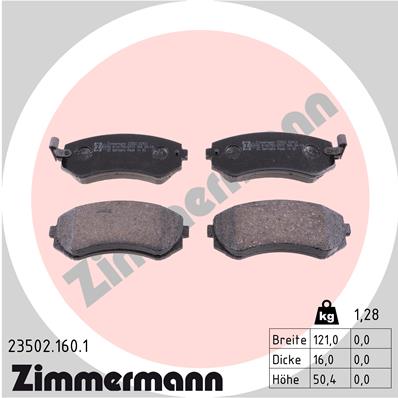 ZIMMERMANN Első fékbetét 23502.160.1_ZIM