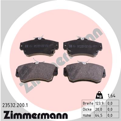 ZIMMERMANN Első fékbetét 23532.200.1_ZIM