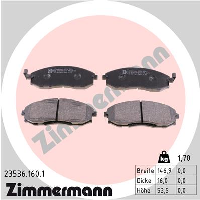 ZIMMERMANN Első fékbetét 23536.160.1_ZIM