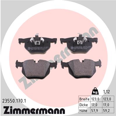 ZIMMERMANN Hátsó fékbetét 23550.170.1_ZIM