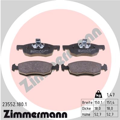 ZIMMERMANN Első fékbetét 23552.180.1_ZIM