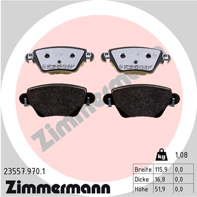 ZIMMERMANN Fékbetét, mind 23557.970.1_ZIM