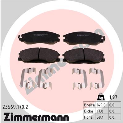 ZIMMERMANN Első fékbetét 23569.170.2_ZIM