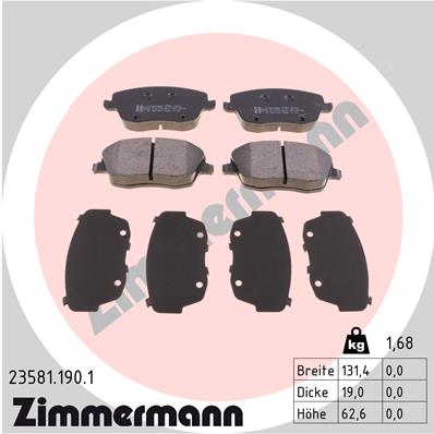 ZIMMERMANN Első fékbetét 23581.190.1_ZIM