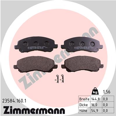 ZIMMERMANN Első fékbetét 23584.160.1_ZIM