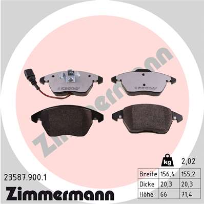 ZIMMERMANN Első fékbetét 23587.900.1_ZIM