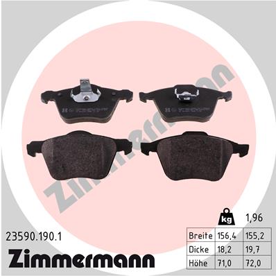 ZIMMERMANN Első fékbetét 23590.190.1_ZIM