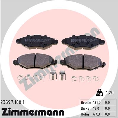 ZIMMERMANN Első fékbetét 23597.180.1_ZIM