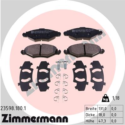 ZIMMERMANN Első fékbetét 23598.180.1_ZIM