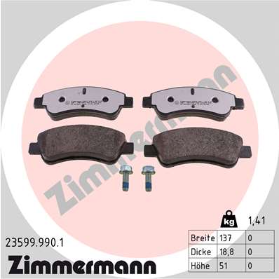 ZIMMERMANN Első fékbetét 23599.990.1_ZIM