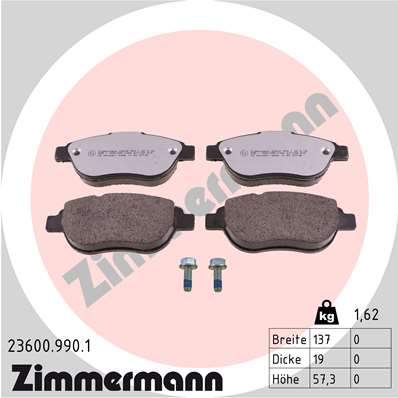 ZIMMERMANN Első fékbetét 23600.990.1_ZIM