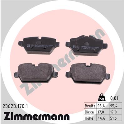 ZIMMERMANN Hátsó fékbetét 23623.170.1_ZIM