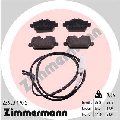 ZIMMERMANN Hátsó fékbetét 23623.170.2_ZIM