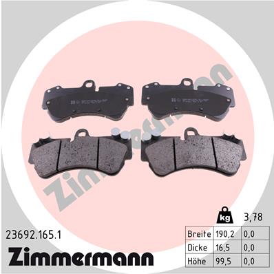 ZIMMERMANN Első fékbetét 23692.165.1_ZIM