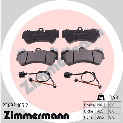 ZIMMERMANN Első fékbetét 23692.165.2_ZIM