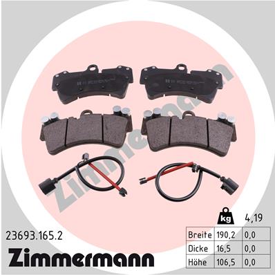 ZIMMERMANN Első fékbetét 23693.165.2_ZIM