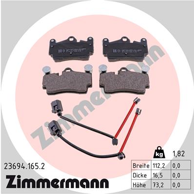 ZIMMERMANN Hátsó fékbetét 23694.165.2_ZIM