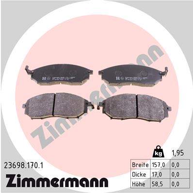 ZIMMERMANN Első fékbetét 23698.170.1_ZIM