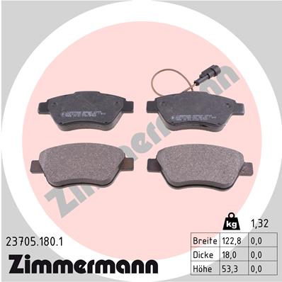 ZIMMERMANN Első fékbetét 23705.180.1_ZIM