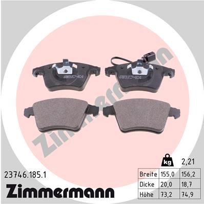 ZIMMERMANN Első fékbetét 23746.185.1_ZIM