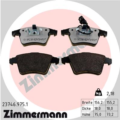 ZIMMERMANN Első fékbetét 23746.975.1_ZIM